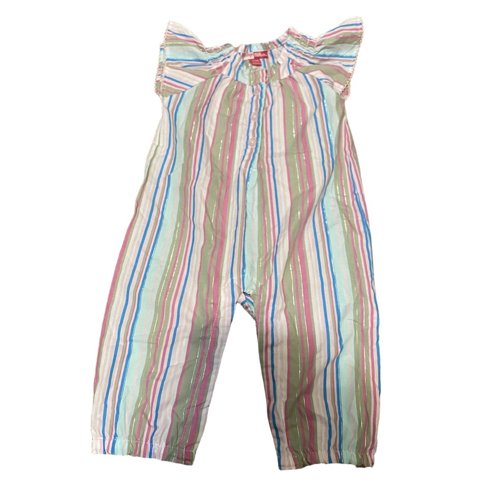 4/$20 Baby Girl Romper Striped Spring Summer Pants Outfit 6-9 month 🛑